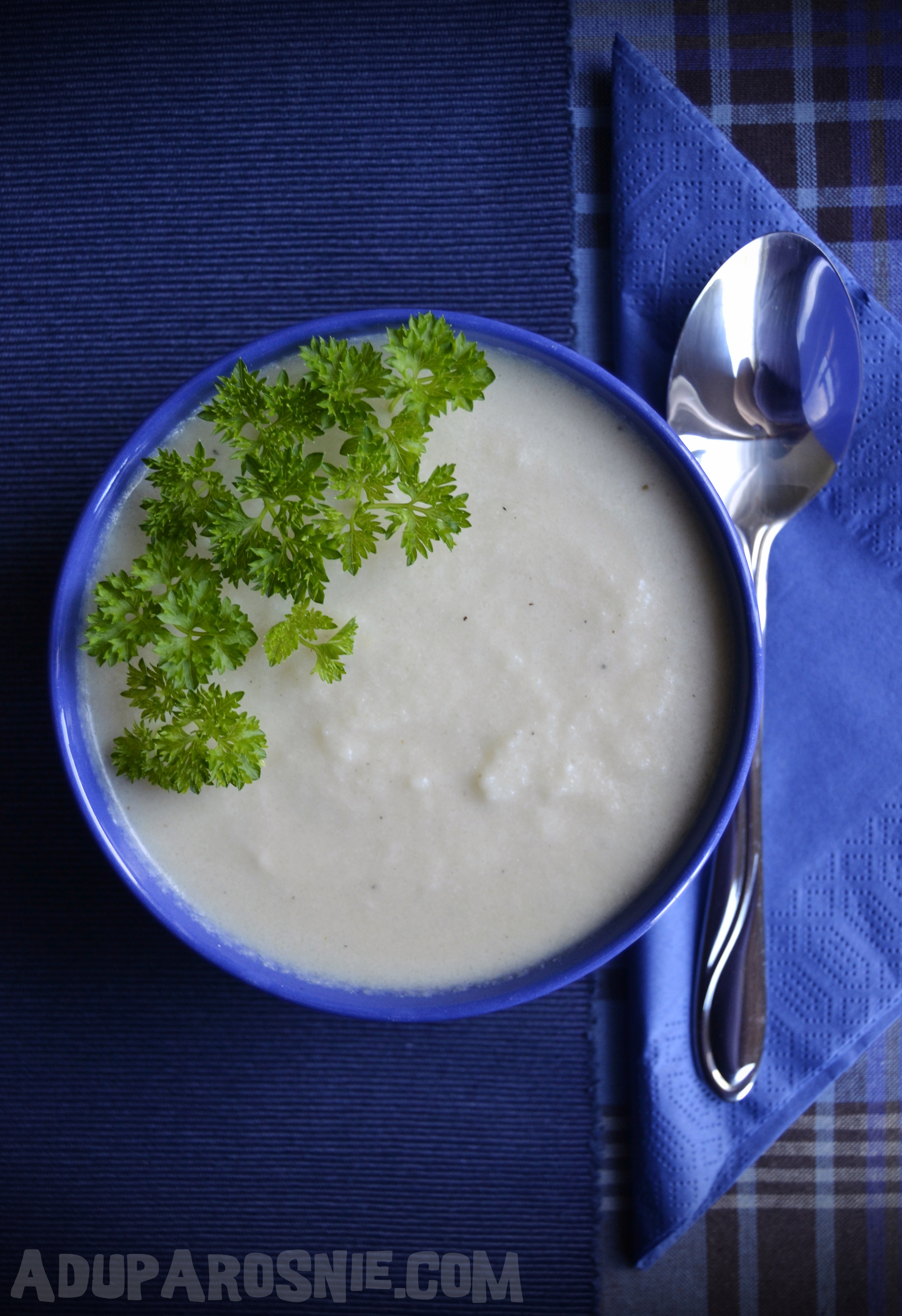 Przecierana zupa z pieczonym kalafiorem i parmezanem (2)